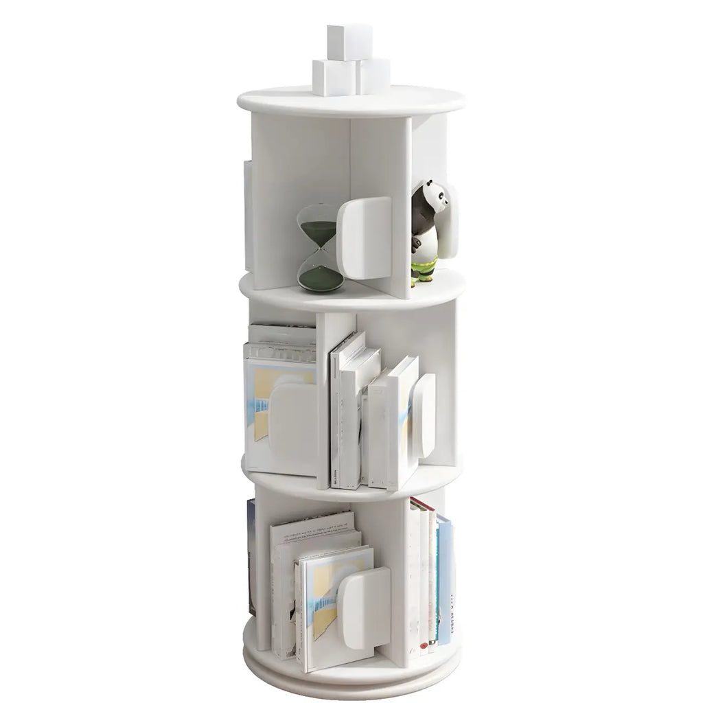 Rotatable Modern Solid Wood Geometric Display Bookcase