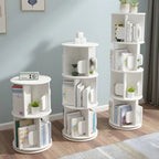 Rotatable Modern Solid Wood Geometric Display Bookcase