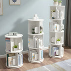Rotatable Modern Solid Wood Geometric Display Bookcase
