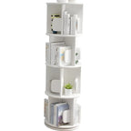 Rotatable Modern Solid Wood Geometric Display Bookcase