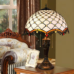 HomeyFad 2-Light Vintage Stainless Glass Dome Table Lamp