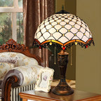 HomeyFad 2-Light Vintage Stainless Glass Dome Table Lamp