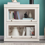 3-Tier Contemporary White Wooden Vertical Bookcase