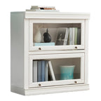 3-Tier Contemporary White Wooden Vertical Bookcase