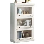 3-Tier Contemporary White Wooden Vertical Bookcase