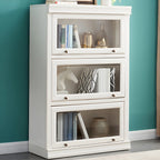 3-Tier Contemporary White Wooden Vertical Bookcase