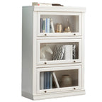 3-Tier Contemporary White Wooden Vertical Bookcase