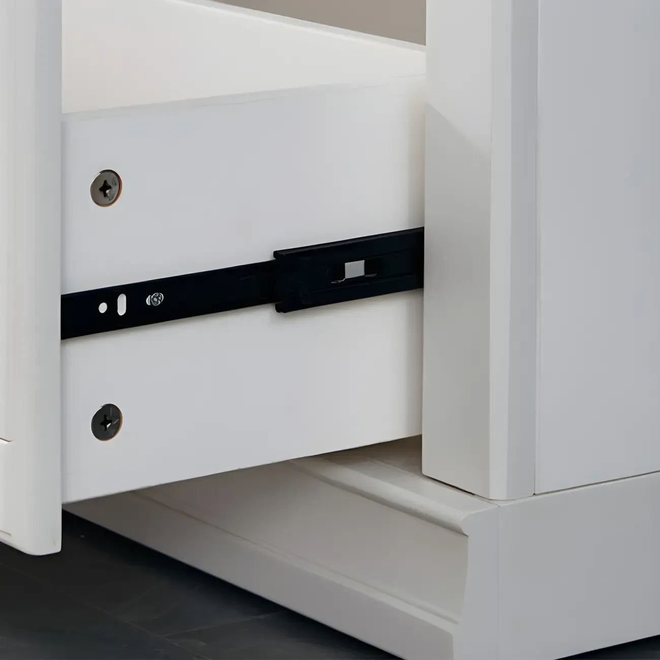 3-Tier Contemporary White Wooden Vertical Bookcase