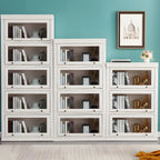 3-Tier Contemporary White Wooden Vertical Bookcase