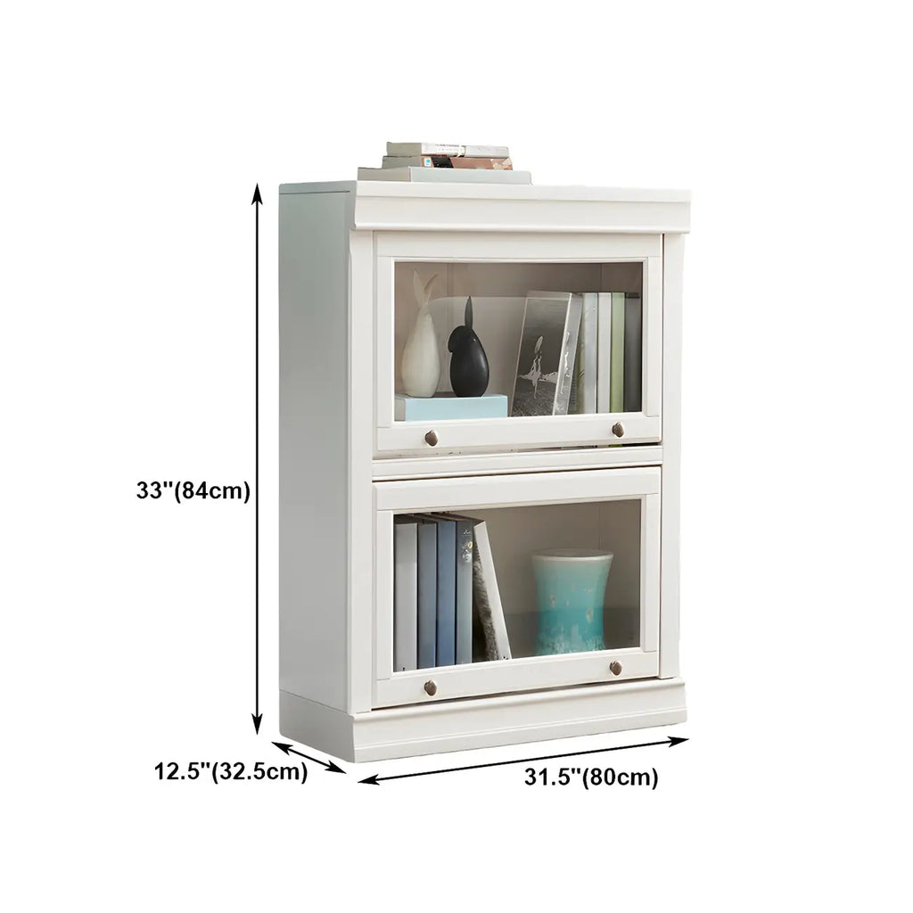 3-Tier Contemporary White Wooden Vertical Bookcase