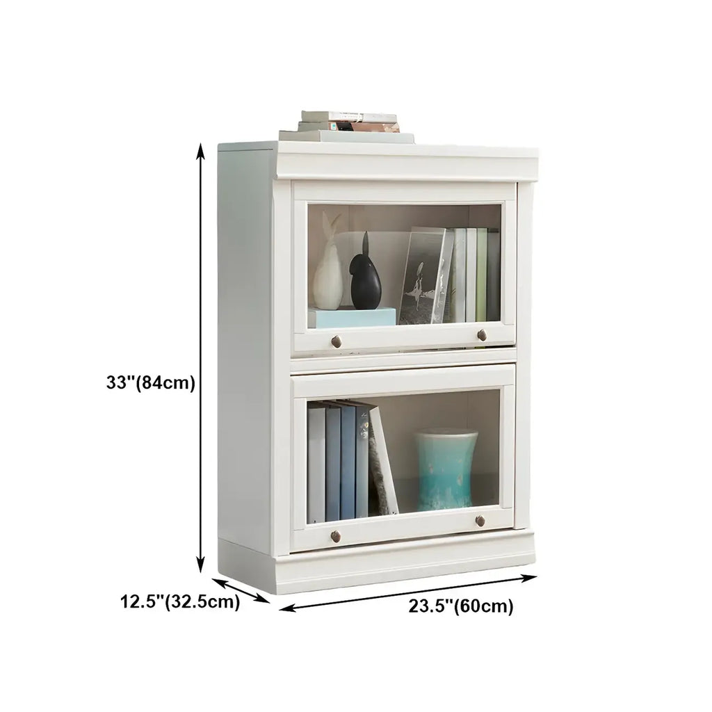 3-Tier Contemporary White Wooden Vertical Bookcase