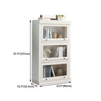 3-Tier Contemporary White Wooden Vertical Bookcase