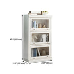 3-Tier Contemporary White Wooden Vertical Bookcase