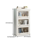 3-Tier Contemporary White Wooden Vertical Bookcase