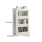 3-Tier Contemporary White Wooden Vertical Bookcase