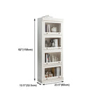 3-Tier Contemporary White Wooden Vertical Bookcase