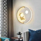 Circular LED Wall Sconce with Cartoon Pattern for kids Bedroom