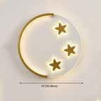 Circular LED Wall Sconce with Cartoon Pattern for kids Bedroom