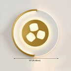 Circular LED Wall Sconce with Cartoon Pattern for kids Bedroom