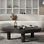 Natural Cloud-Shaped Pine Coffee Table with 3 Legs