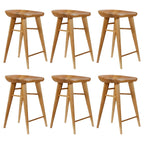 Counter Height Modern Wood Backless Bar Stool