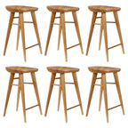Counter Height Modern Wood Backless Bar Stool