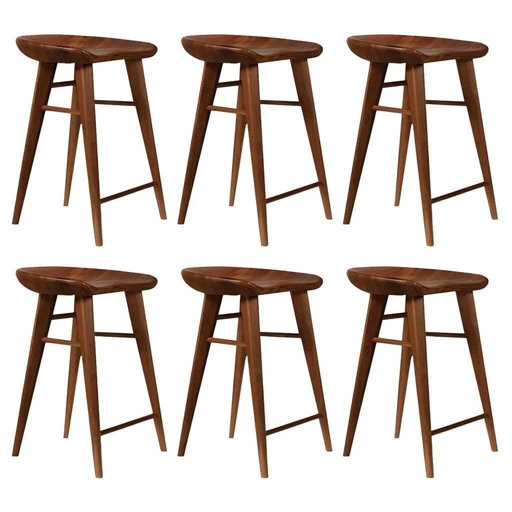 Counter Height Modern Wood Backless Bar Stool