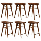 Counter Height Modern Wood Backless Bar Stool