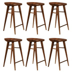 Counter Height Modern Wood Backless Bar Stool