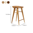 Counter Height Modern Wood Backless Bar Stool