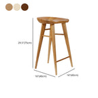 Counter Height Modern Wood Backless Bar Stool