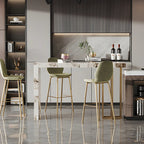 Glam Pandora Gold Stone Rectangular Bar Tables