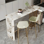 Glam Pandora Gold Stone Rectangular Bar Tables
