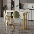 Glam Pandora Gold Stone Rectangular Bar Tables