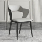 Contemporary Upholstered Open Back Dining Chair with Arms