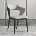Contemporary Upholstered Open Back Dining Chair with Arms