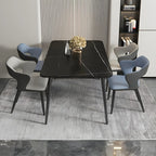 Contemporary Upholstered Open Back Dining Chair with Arms