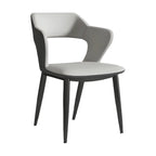 Contemporary Upholstered Open Back Dining Chair with Arms