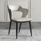 Contemporary Upholstered Open Back Dining Chair with Arms