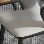 Contemporary Upholstered Open Back Dining Chair with Arms