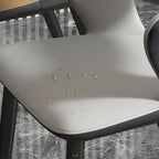 Contemporary Upholstered Open Back Dining Chair with Arms