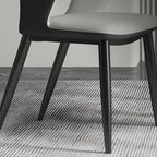 Contemporary Upholstered Open Back Dining Chair with Arms