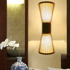 Brown Bamboo LED 23.5 Outdoor Wall Sconce in 2-Light