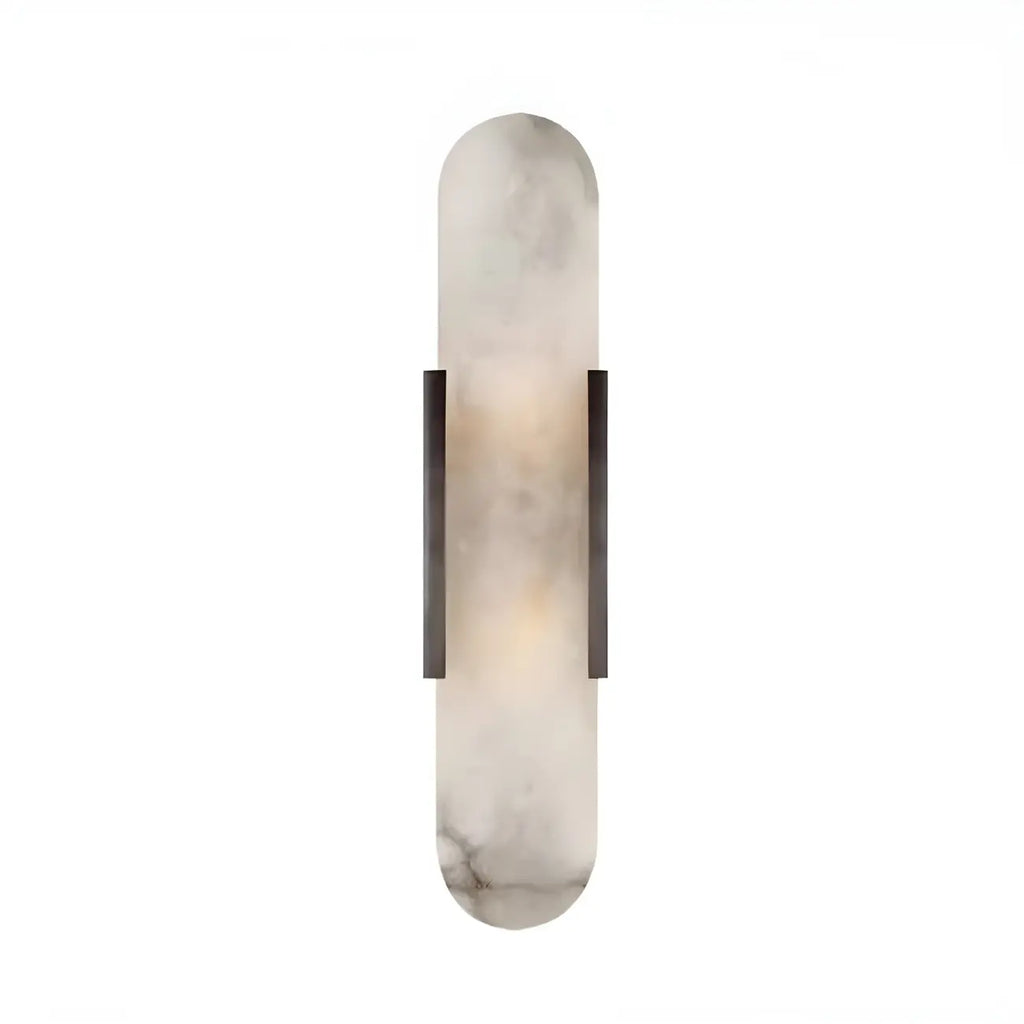Decorative Alabaster Shade Glow 2-Light Oval Wall Sconce Light