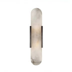 Decorative Alabaster Shade Glow 2-Light Oval Wall Sconce Light