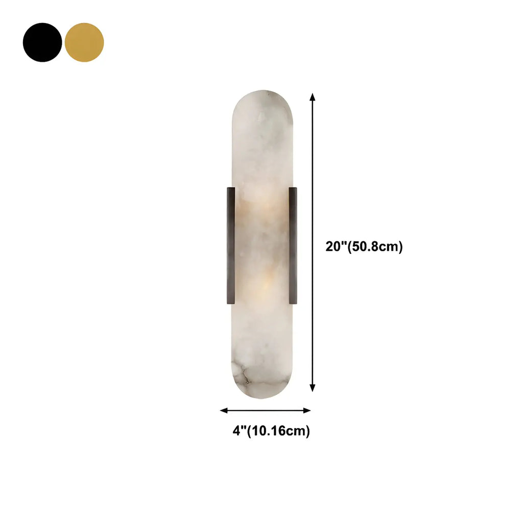 Decorative Alabaster Shade Glow 2-Light Oval Wall Sconce Light
