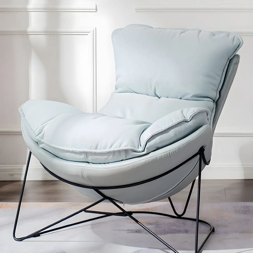 Modern Fabric Accent Chair with Pillow Back