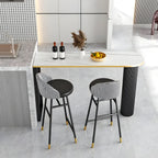 Modern Oval Stone Top High Bartop Table for Kitchen Island