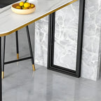 Modern Oval Stone Top High Bartop Table for Kitchen Island