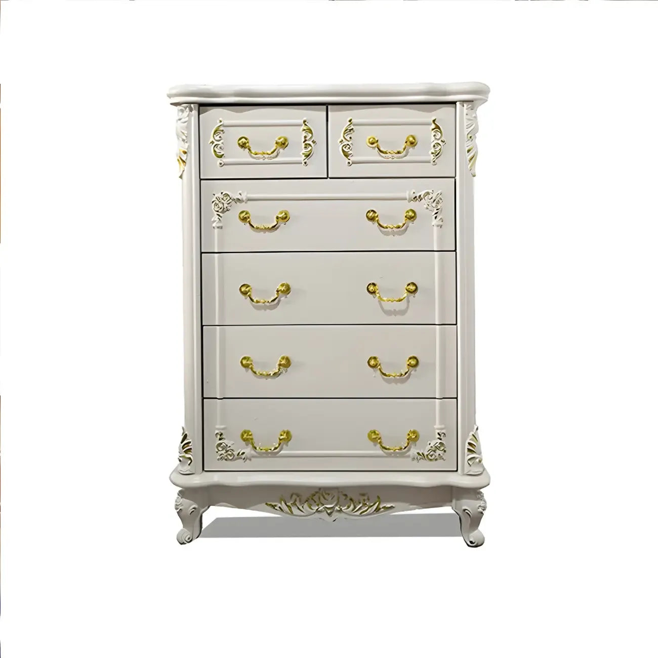 Classic White Wooden Dresser with Storage Chest